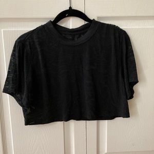 lululemon cates tee black pattern